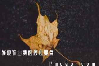 催收物业费的核心要点